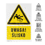 Tabliczka UWAGA ŚLISKO ŚLISKA PODŁOGA - obrazek 2