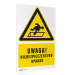 Tabliczka UWAGA NIEBEZPIECZEŃSTWO UPADKU