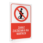 Tabliczka Zakaz Zjeżdżania na Nartach