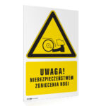 Tabliczka NIEBEZPIECZEŃSTWO ZGNIECENIA NOGI