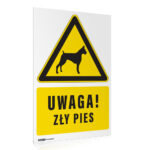 Tablica ostrzegawcza - uwaga zły pies
