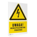 Tabliczka UWAGA NIEBEZPIECZEŃSTWO PORAŻENIA