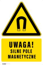 Tabliczka UWAGA SILNE POLE MAGNETYCZNE - obrazek 5