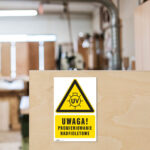 Tabliczka UWAGA PROMIENIOWANIE NADFIOLETOWE - obrazek 4