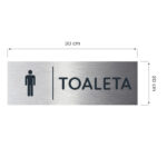 Tabliczka Toaleta męska 10x30 cm dibond szczotkowany - obrazek 3
