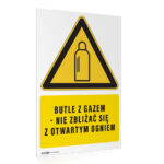 Tabliczka UWAGA BUTLE Z GAZEM ZAKAZ OGNIA