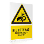 Tabliczka RUCHOME CZĘŚCI MASZYNY