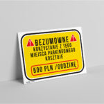 Tabliczka - parking miejsce prywatne, kara - obrazek 2