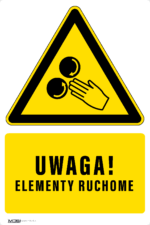 Tabliczka UWAGA ELEMENTY RUCHOME - obrazek 5