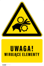 Tabliczka UWAGA WIRUJĄCE ELEMENTY - obrazek 5