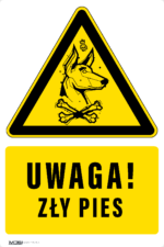 Tabliczka UWAGA ZŁY PIES - obrazek 5