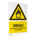 Tabliczka UWAGA SUBSTANCJE O WŁAŚCIWOŚCIACH UTLENIAJĄCYCH