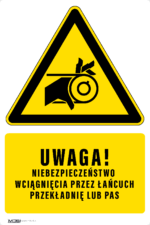 Tabliczka NIEBEZPIECZEŃSTWO WCIĄGNIĘCIA - obrazek 5