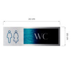 Tabliczka WC męski damski I dibond szczotkowany I 10x30 cm I - obrazek 3