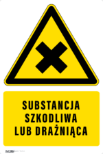 Tabliczka SUBSTANCJA SZKODLIWA lub DRAŻNIĄCA - obrazek 6