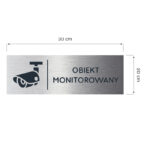 Tabliczka OBIEKT MONITOROWANY 30x10 cm DIBOND - obrazek 2