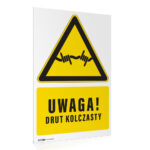 Tabliczka UWAGA DRUT KOLCZASTY