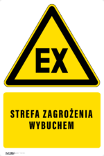 Tabliczka STREFA ZAGROŻENIA WYBUCHEM - obrazek 5
