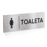 Tabliczka Toaleta Damska dibond szczotkowany 20x30 cm