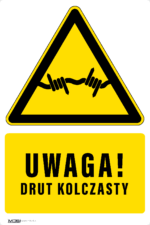 Tabliczka UWAGA DRUT KOLCZASTY - obrazek 5