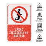 Tabliczka Zakaz Zjeżdżania na Nartach - obrazek 2