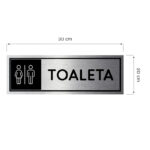 Tabliczka Toaleta damska męska I 10x30cm I dibond szczotkowany SE1 - obrazek 3
