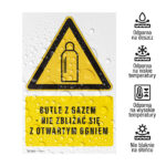 Tabliczka UWAGA BUTLE Z GAZEM ZAKAZ OGNIA - obrazek 2