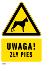 Tablica ostrzegawcza - uwaga zły pies - obrazek 5