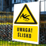 Tabliczka UWAGA ŚLISKO ŚLISKA PODŁOGA - obrazek 4