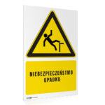 Tabliczka UWAGA NIEBEZPIECZEŃSTWO UPADKU