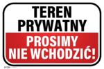 Tabliczka - teren prywatny, proszę nie wchodzić - obrazek 6