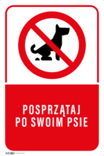 Tabliczka POSPRZĄTAJ PO SWOIM PSIE - obrazek 4