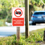 Tabliczka ZAKAZ PARKOWANIA PRZYCZEP KEMPINGOWYCH - obrazek 2