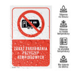 Tabliczka ZAKAZ PARKOWANIA PRZYCZEP KEMPINGOWYCH - obrazek 3