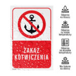 Tabliczka ZAKAZ KOTWICZENIA - obrazek 4