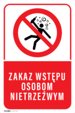 Tabliczka ZAKAZ WSTĘPU OS. NIETRZEŹWYM - obrazek 4