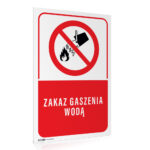 Tabliczka ZAKAZ GASZENIA WODĄ