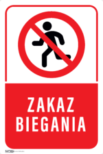 Tabliczka ZAKAZ BIEGANIA - obrazek 4
