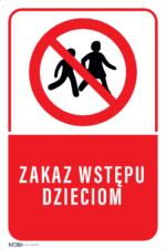 Tabliczka ZAKAZ WSTĘPU DZIECIOM - obrazek 4