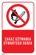 Tabliczka ZAKAZ UŻYWANIA OTWARTEGO OGNIA - obrazek 4