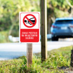 Tabliczka ZAKAZ POSTOJU WŁĄCZONYM SILNIKU - obrazek 2