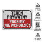 Tabliczka - teren prywatny, proszę nie wchodzić - obrazek 4