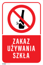 Tabliczka ZAKAZ UŻYWANIA SZKŁA - obrazek 4