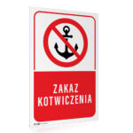 Tabliczka ZAKAZ KOTWICZENIA