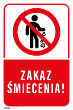 Tabliczka ZAKAZ ŚMIECENIA NIE ŚMIEĆ - obrazek 4