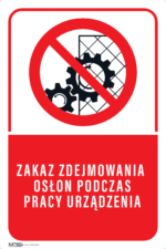 Tabliczka ZAKAZ ZDEJMOWANIA OSŁON - obrazek 4