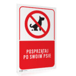 Tabliczka POSPRZĄTAJ PO SWOIM PSIE
