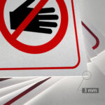 Tabliczka ZAKAZ PRACY Z RANAMI OTWARTYMI - obrazek 3