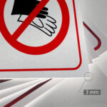 Tabliczka ZAKAZ UŻYW. RĘKAWIC ROBOCZYCH - obrazek 3