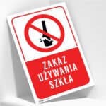 Tabliczka ZAKAZ UŻYWANIA SZKŁA - obrazek 2